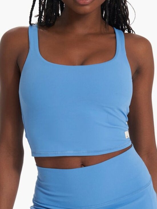 Vuori Tops - Vuori Daily Crop Tank - Baltic Blue - Size Small